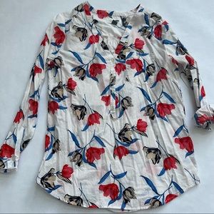 Old Navy Floral 3/4 button up